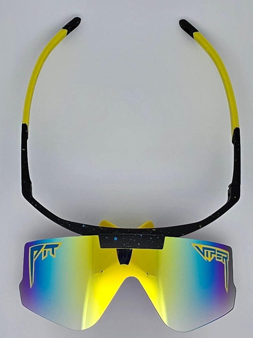 Pit Viper The Cosmos Flip-Offs 2.0 Black Frame Gold Mirror Lens Sunglasses